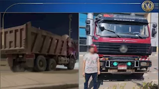 مغامرة خطيرة تنتهي بضبط سائق نقل عكس الاتجاه بطريق المحور