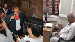 محافظ سوهاج يشرب ماء الحنفية ليرد على شكوى ويضبط مواطنًا بجلابية على مكتب موظف