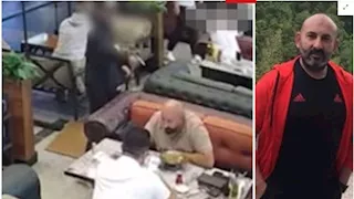 بالفيديو.. لحظة اغتيال رئيس نادي تركي أثناء تناوله الغداء