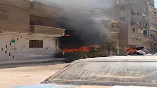 حريق بمخزن خشب في الطالبية ونقل حالة اختناق للمستشفى