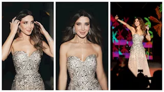 نانسي عجرم تخطف الأنظار من حفل مهرجان قرطاج.. وفيفي عبده تعلق