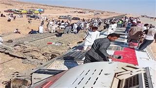 الصحة: ارتفاع أعداد مصابي حادث قطار مطروح إلى 94 مصابا