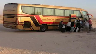 النقل: أتوبيسات لنقل ركاب قطار مطروح إلى القاهرة والإسكندرية -(صور)