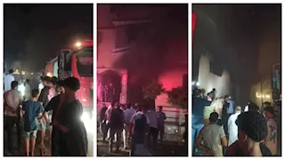 حريق يلتهم مصنع ملابس في كفر الشيخ -صور  