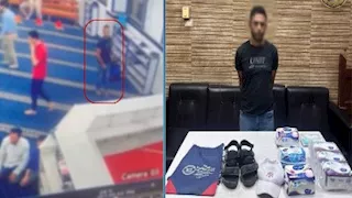 كاميرات الجامع فضحته.. لص أحذية المصلين في قبضة الأمن 
