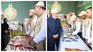 الأزهر يدعم فلسطين.. الإمام الأكبر يتفقَّد قافلة إغاثية من بيت الزكاة إلى قطاع غزة