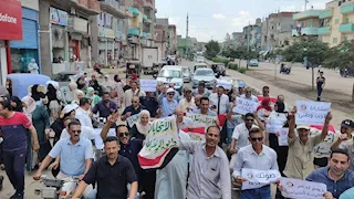 مسيرة حاشدة في أولاد صقر لدعم انتخابات الشيوخ بالشرقية (صور)