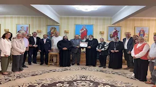 وفد من مكتبة الإسكندرية يزور دير مارمينا الأثري ببرج العرب - صور 