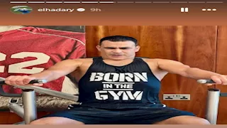 3 صور لعصام الحضري داخل الجيم