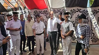 محافظ القليوبية يتفقد محيط كنيسة السيدة العذراء بمسطرد - صور