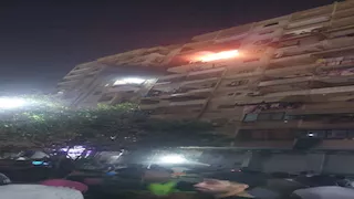  إنقاذ عقار من ألسنة النيران بشبرا الخيمة