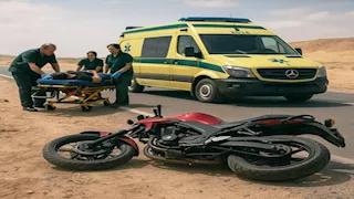 3 مصابين من أسرة واحدة في حادث مروري بالوادي الجديد