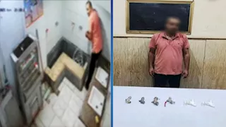 شاب يسرق صنابير مياه من داخل مسجد بالإسكندرية.. والأمن يتحرك