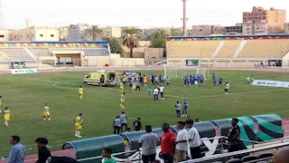 "دخول الإسعاف".. توقف مباراة أسوان ولافيينا بعد سقوط عنيف