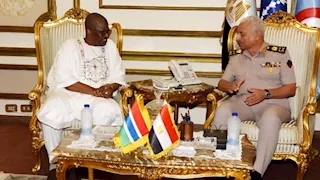 الفريق أول عبدالمجيد صقر يلتقي وزير الدفاع لجمهورية جامبيا