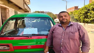 "أجرتك الصلاة عليه".. سائق بالمنوفية يحوّل سيارته "سبيلًا" في حب النبي