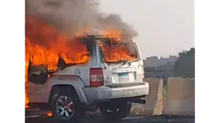 حريق مفاجئ بسيارة جيب في بنها الحر وإخماده دون خسائر بشرية