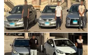 فيديو مثير | غرز وسباق 5 سيارات على الطريق.. والأمن يتدخل