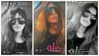 أحدث جلسة تصوير "سيلفي" لـ زينة داخل سيارتها - صور