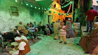 مدح وذكر.. أهالي يحتفلون بالمولد النبوي في كفر الشيخ- صور