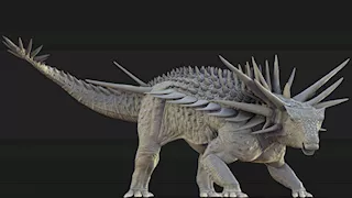 الأكثر رعبا.. اكتشاف ديناصور غريب مرصع بالمسامير والدروع "صور"