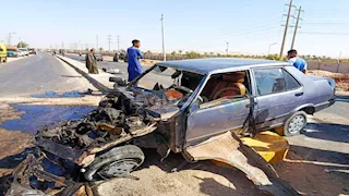 الصور الأولى لحادث انقلاب سيارة نقل أسطوانات البوتاجاز بأسيوط