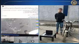 سقوط لص سرقة دراجة نارية ببورسعيد بعد تداول فيديو
