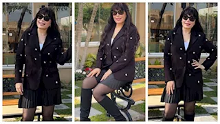 عبير صبري تنشر صورًا جديدة من كواليس مسلسل "البخت"