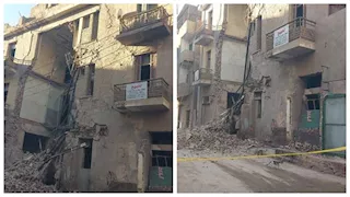 محافظ القليوبية يشكل لجنة هندسية لمعاينة انهيار مبنى قديم في بنها