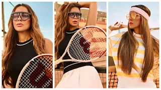 "بتلعب تنس".. أحدث جلسة تصوير لـ ريم مصطفى بملابس رياضية