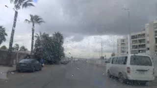 غيوم وأمطار في وداع الفيضة الكبرى بالإسكندرية -صور
