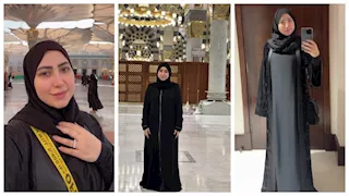 بالصور.. بوسي تؤدي مناسك العمرة