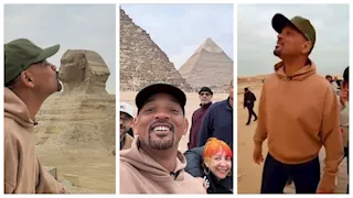 " مع الأهرامات وأبو الهول".. ويل سميث ينشر صور جديدة من كواليس زيارته لمصر