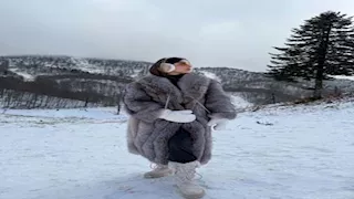 نورهان منصور تستمتع بالثلوج في تركيا (صور)