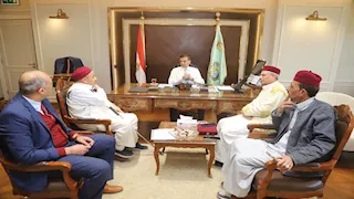 وزير الزراعة يلتقي وفد من عمد ومشايخ مطروح ويوجه بدعم المزارعين 