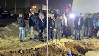 رئيس "القابضة لمياه الشرب" يتفقد إصلاح هبوط أرضي بمحور الشهيد