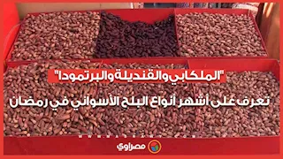 "الملكابي والقنديلة والبرتمودا".. تعرف على أشهر أنواع البلح الأسواني في رمضان