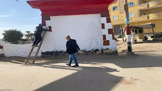 رفع كفاءة وتجميل مدخل قرية العركى بفرشوط -صور