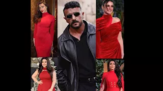 سر الفستان الأحمر.. العوضي يثير الجدل بصورة مع بطلات "علي كلاي" والجمهور يعلق