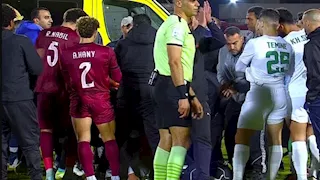 "دخول سيارة الإسعاف".. سقوط مروع لمحمود حمادة لاعب المصري أمام سيراميكا