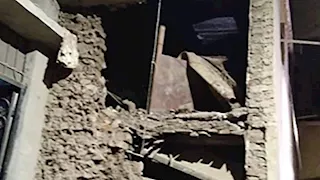 بالصور- انهيار جزئي لمنزل بحي الجزيرة في بني سويف 