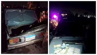 مصرع شخص في انقلاب سيارة ملاكي بمصرف زراعي ببني سويف