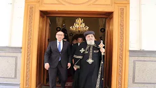 رئيس محكمة النقض يزور البابا تواضروس لتقديم التهنئة بعيد الميلاد | صور