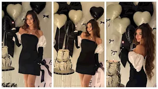 "فستان أسود قصير".. هنا الزاهد تتألق بإطلالة أنيقة في عيد ميلادها