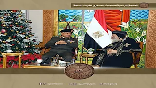 وزير الدفاع يهنئ البابا تواضروس بعيد الميلاد المجيد من الكاتدرائية- صور