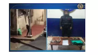 فيديو مثير | عامل خردة يسرق كابل كهربائي من عمود إنارة ببورسعيد والداخلية تتحرك