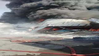 6 آلاف متر من الجحيم.. 7 مصابين في حريق مصنع بلاستيك بأكتوبر| صور