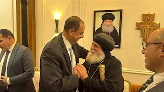 محافظ سوهاج يزور مطرانيتي البلينا وجرجا للتهنئة بعيد الميلاد المجيد