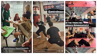 أمير المصري يروج لفيلم "Giant" ويكشف عن صور جديدة من كواليس التصوير