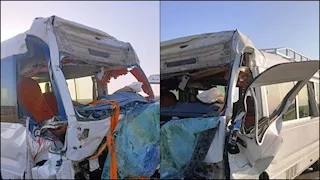 بالصور.. إصابة 9 سائحين و3 مصريين في حادث تصادم بأسوان